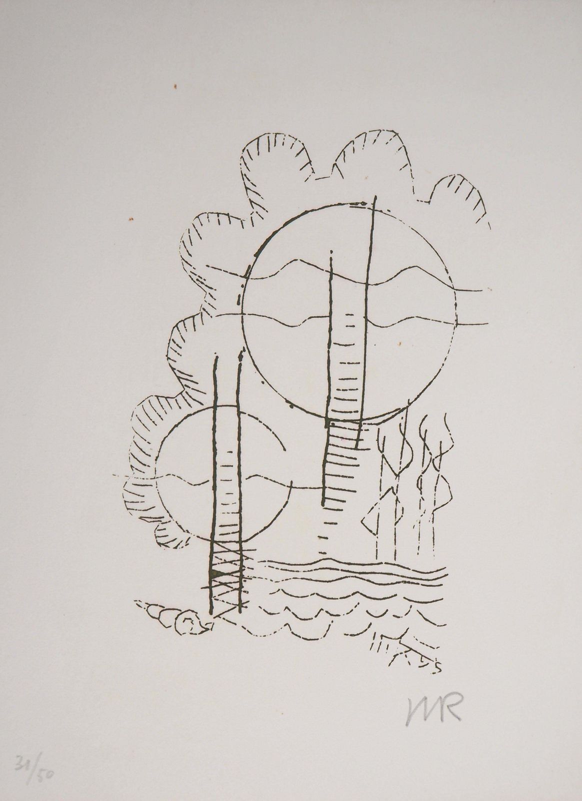 Man Raysurrealist Flowers, Hélène, 1969   Original Handsigned Etching1969