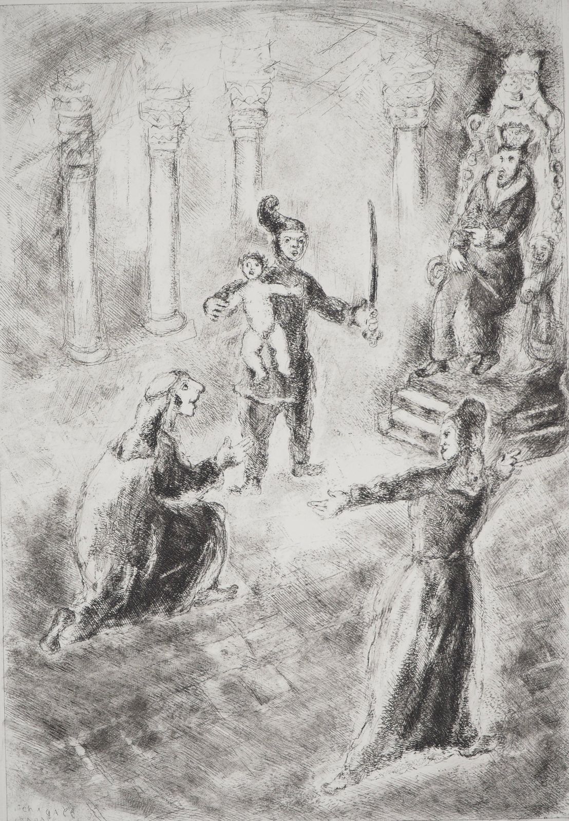 Marc Chagallbible : The Judgment Of Solomon, 1939   Original Etching1939 photo for sale