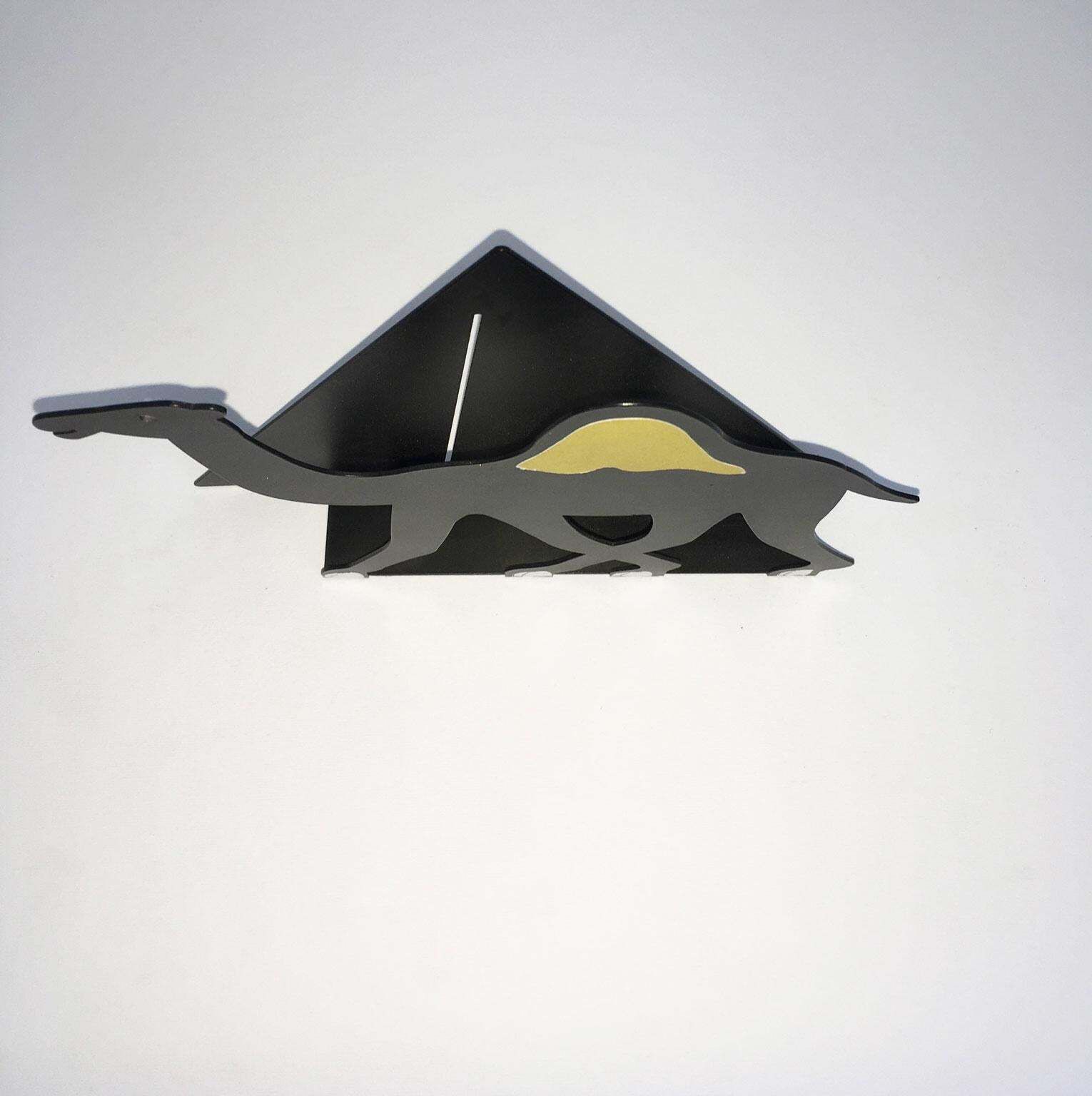 Italy 1980 Bruno Chersicla Black Painted Metal Sculpture Egitto photo buy
