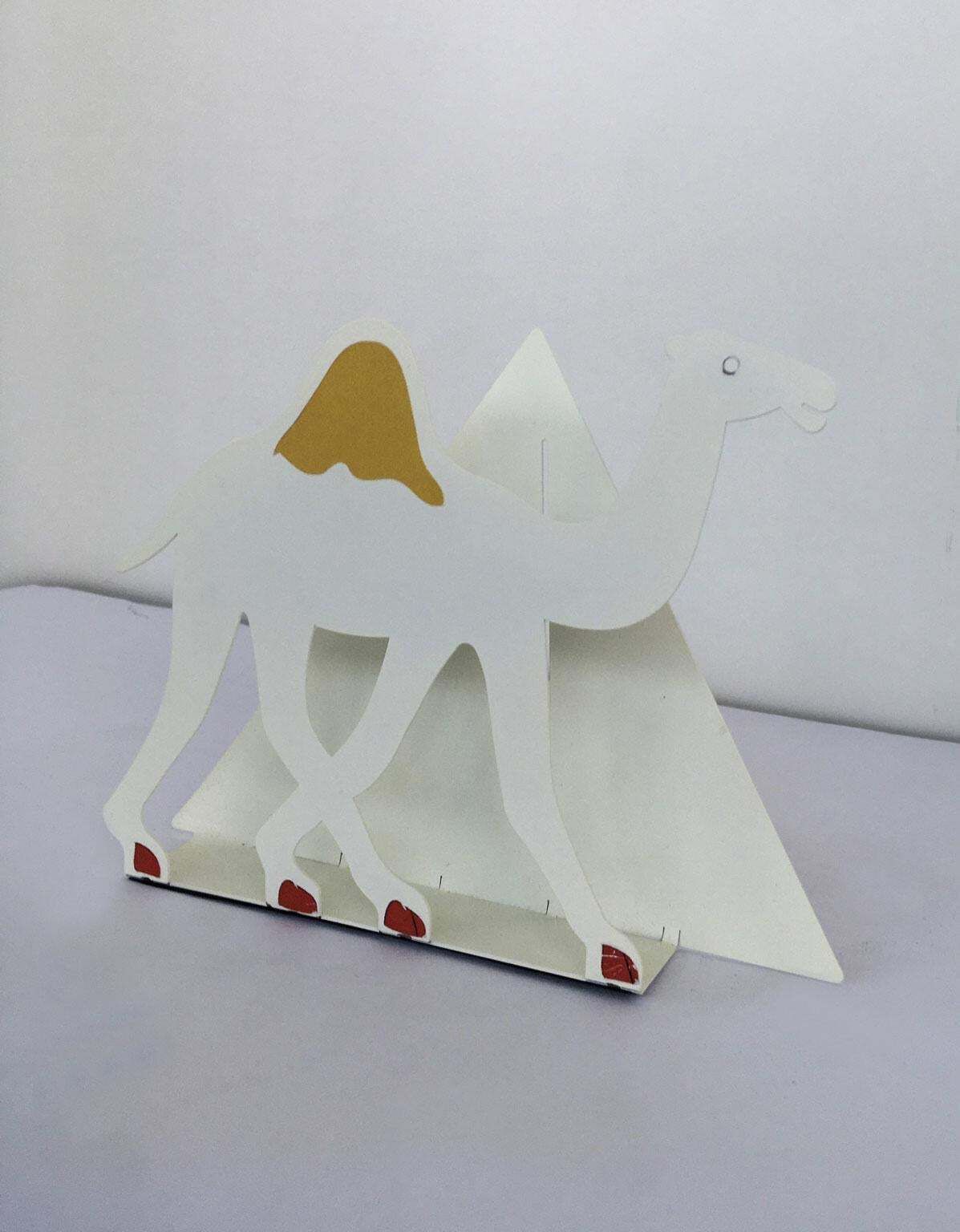 Art Italy 1980 Bruno Chersicla Black Painted Metal Sculpture Egitto photo