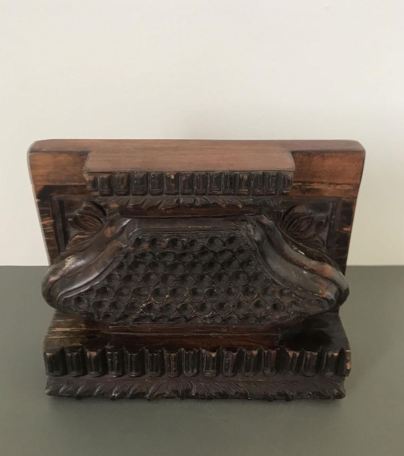 China Mid 18th Century Wood Hand Carved Architectural Sculpture photo furniture