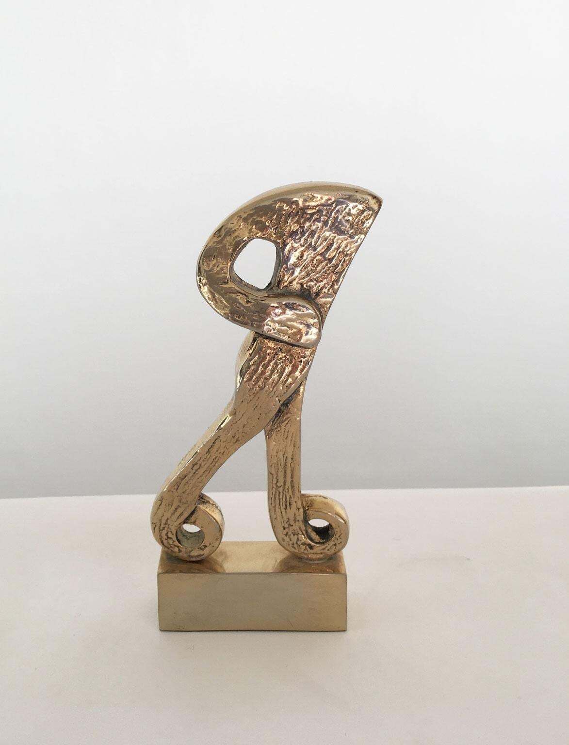 1980, Italy Post Modern Rodica Tanasescu Bronze Abstract Sculpture Maratoneta photo furniture