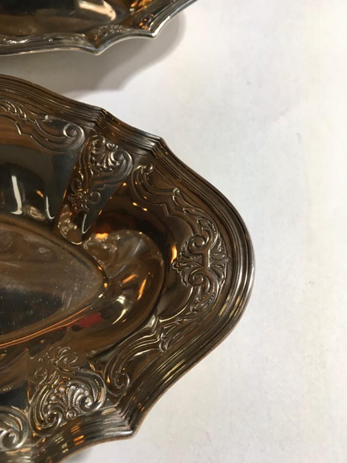 New York Tiffany Late 19th Century Victorian Pair Of Sterling Silver Bowls photo vinterior