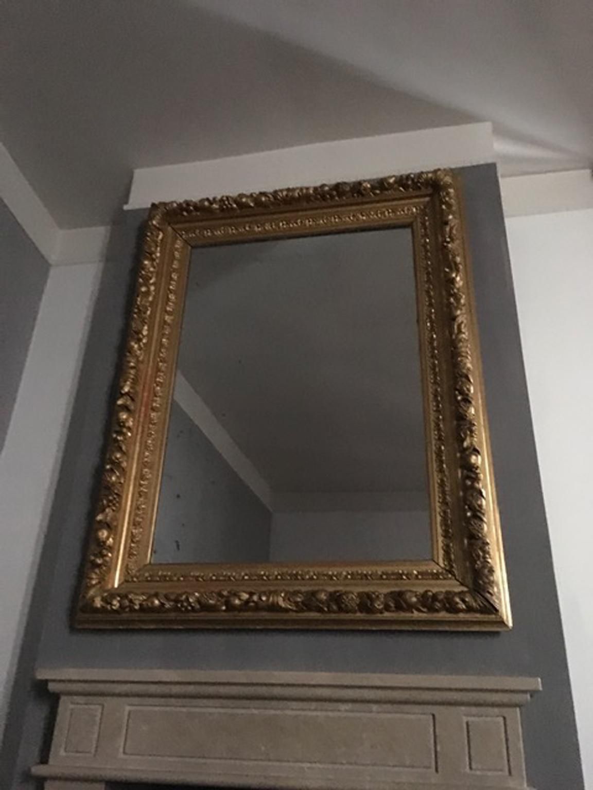 Italy Mid 18th Century Baroque Mirror With Carved Giltwood Frame photo for sale