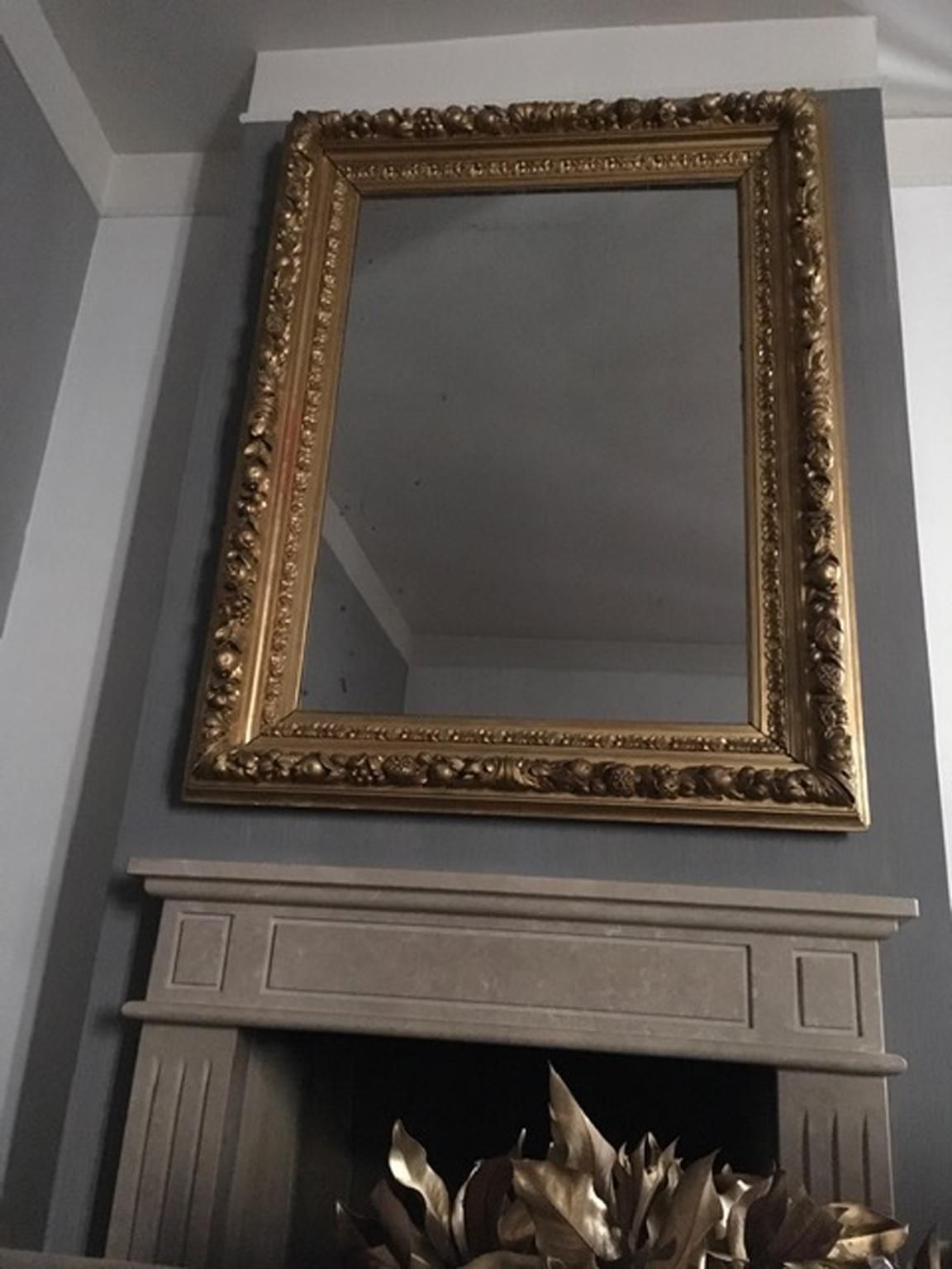 Italy Mid 18th Century Baroque Mirror With Carved Giltwood Frame photo 10198.0