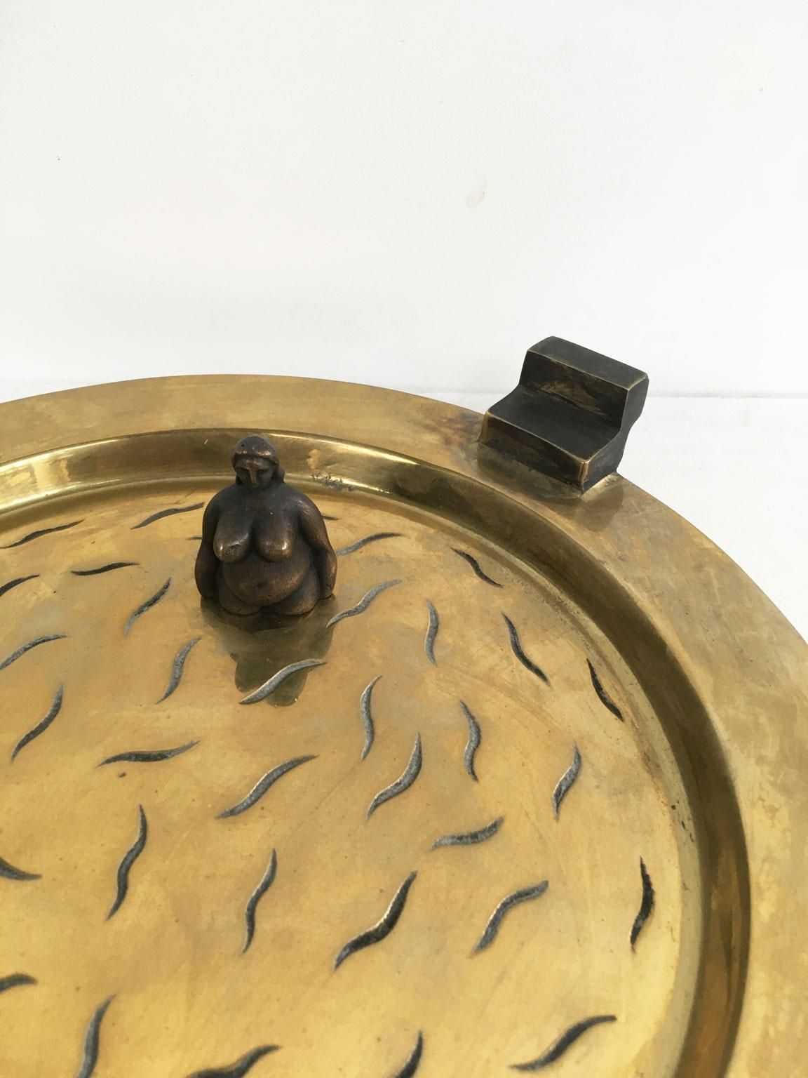 1980 Italy Ugo La Pietra Bronze Abstract Sculpture Bellezza Al Bagno photo Art