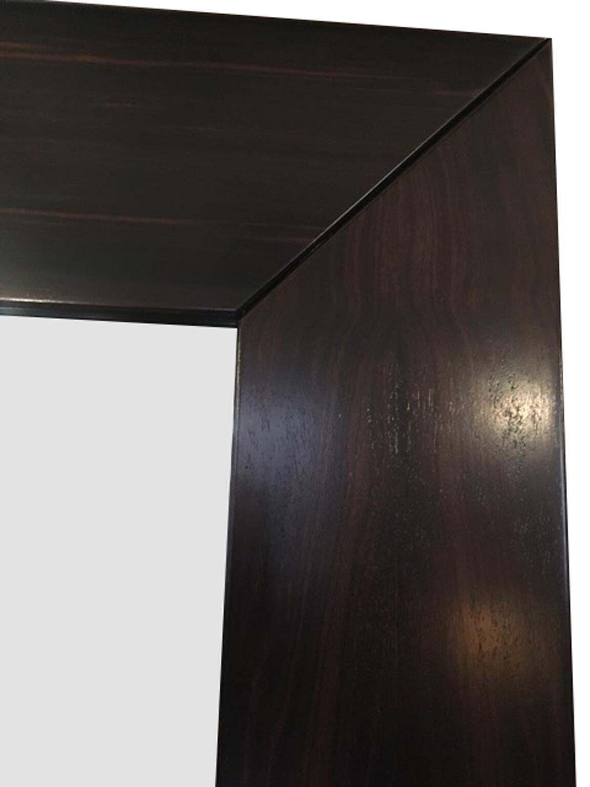 photo furniture Italy Minimalist Design  Pair Of  Wooden Floor Wall Mirrors