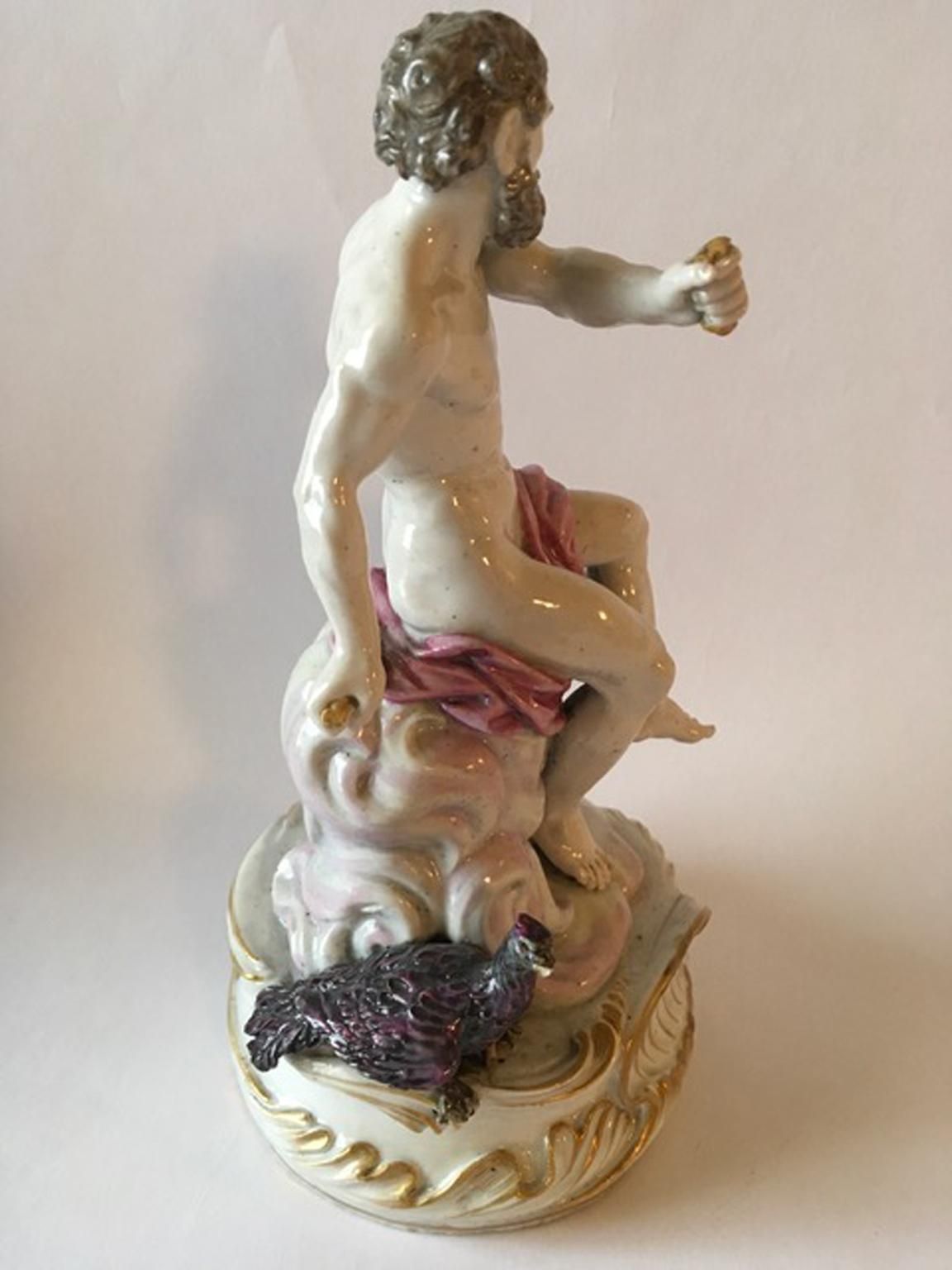 Europe 18th Century Attribuited To Meissen Porcelain Giove Figurine photo furniture