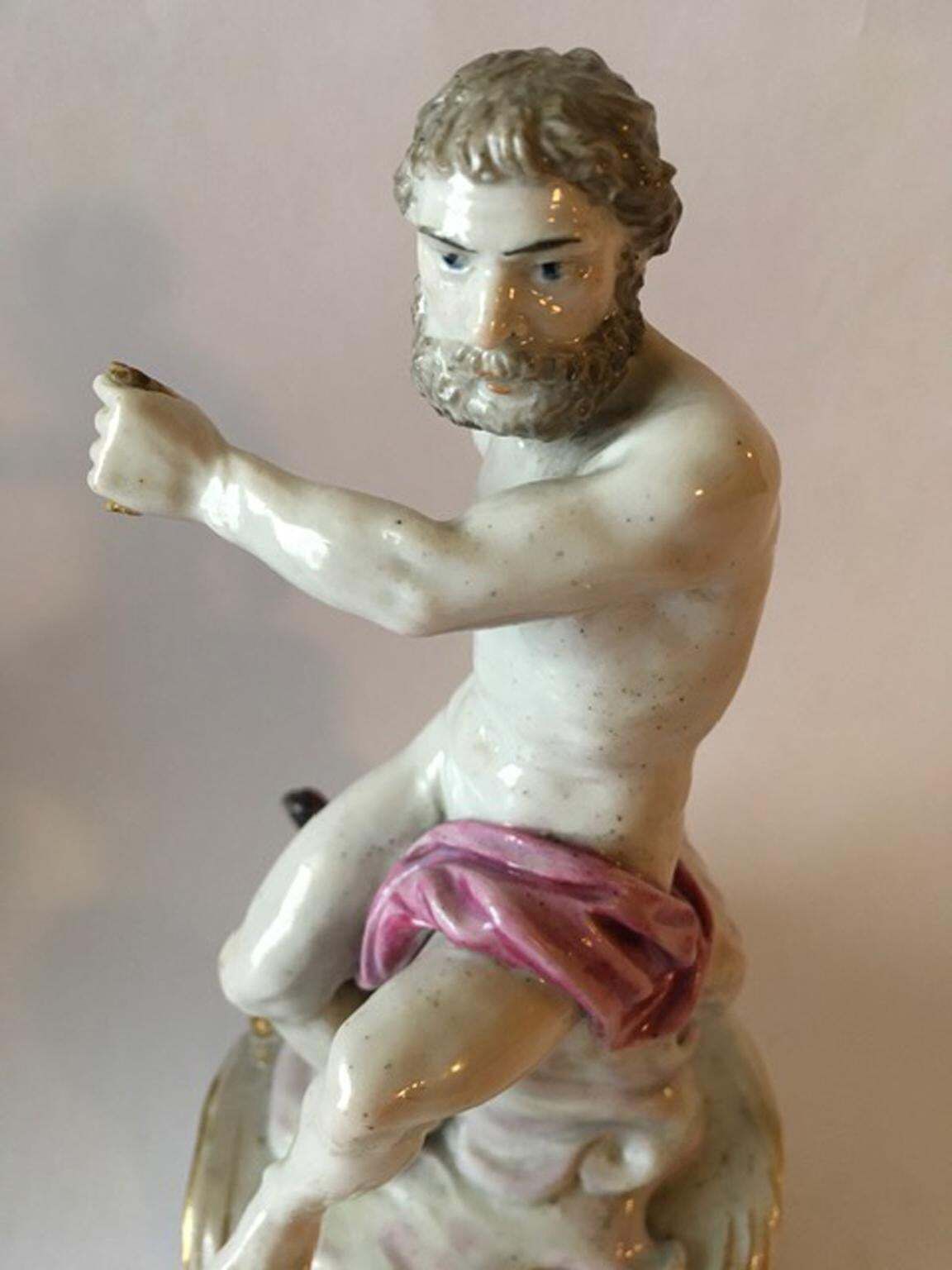 Europe 18th Century Attribuited To Meissen Porcelain Giove Figurine photo buy