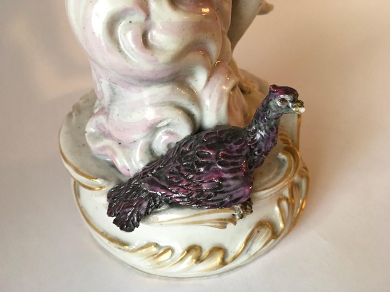 Home Decor Europe 18th Century Attribuited To Meissen Porcelain Giove Figurine photo