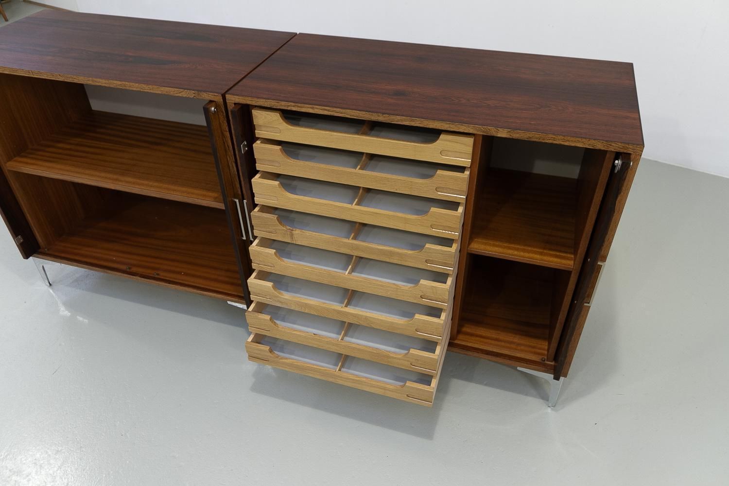 Danish Modern Rosewood Cabinets By Bjerringbro Savværk, 1960s. Set Of 2. photo buy