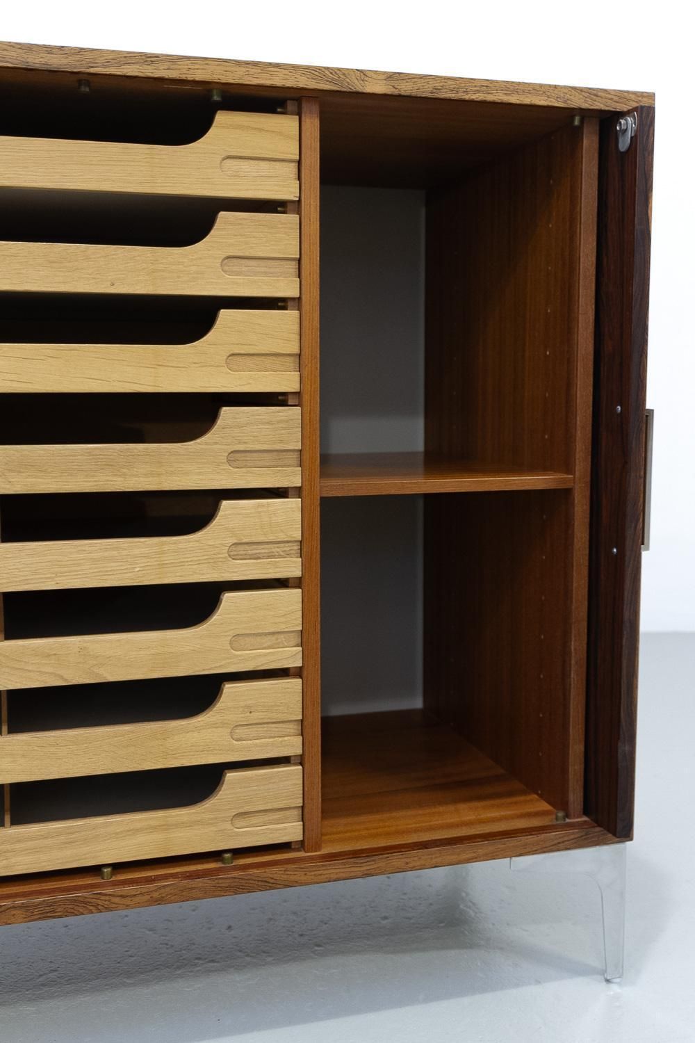 Danish Modern Rosewood Cabinets By Bjerringbro Savværk, 1960s. Set Of 2. photo vintage