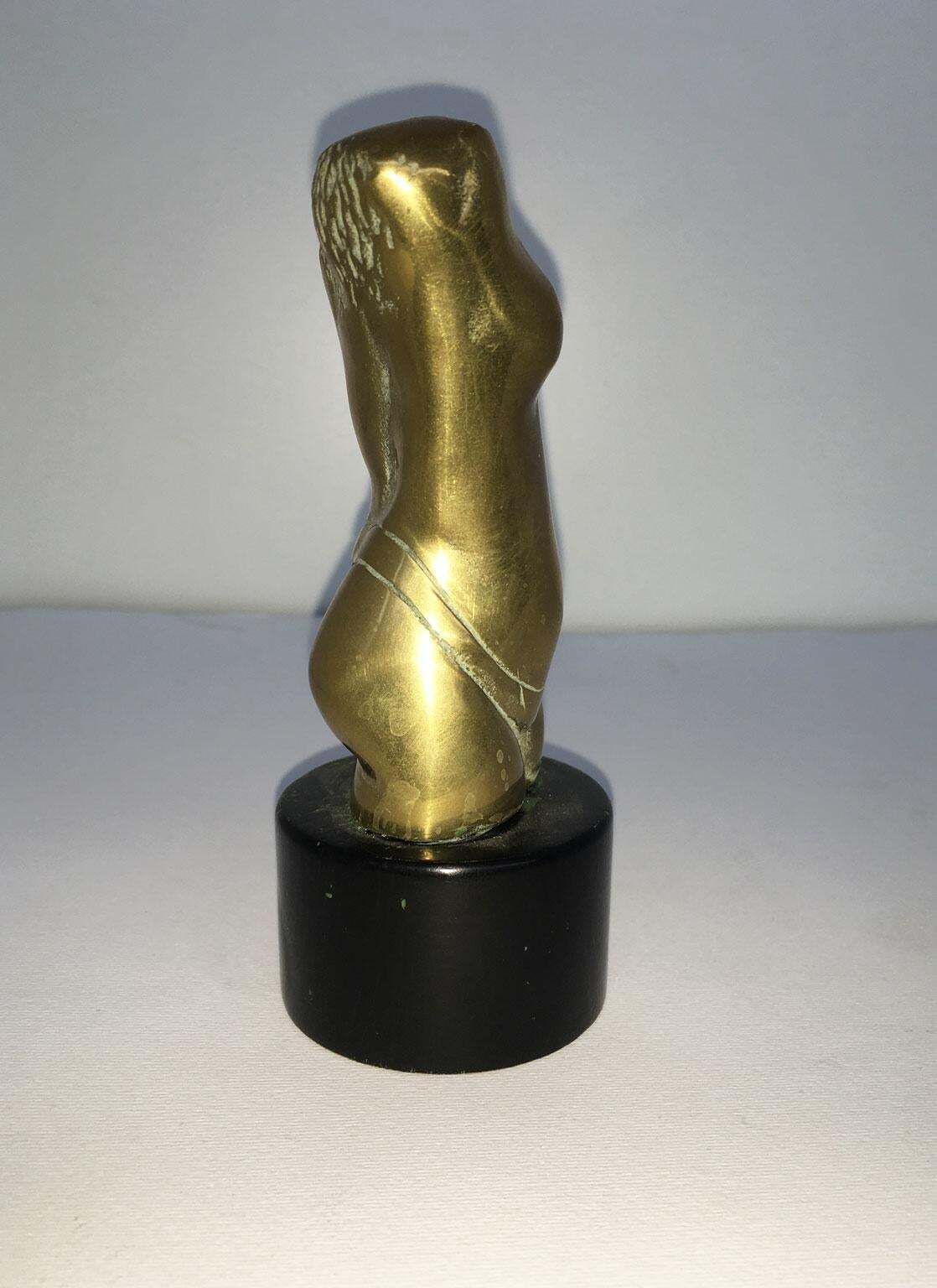 photo vintage 1980 Italy Post Modern Bronze Abstract Sculpture By Alfredo Cifani Title Eos