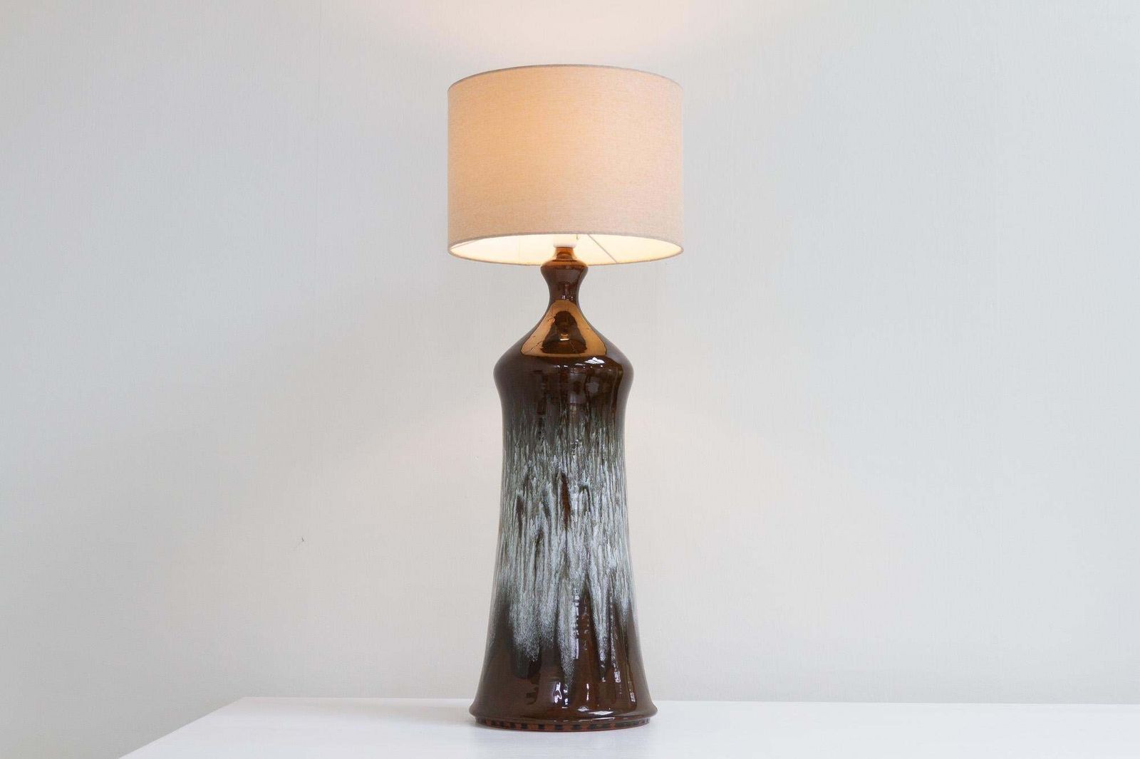 Vintage Danish Ceramic Floor Lamp By Tjelberg, 1970s photo furniture