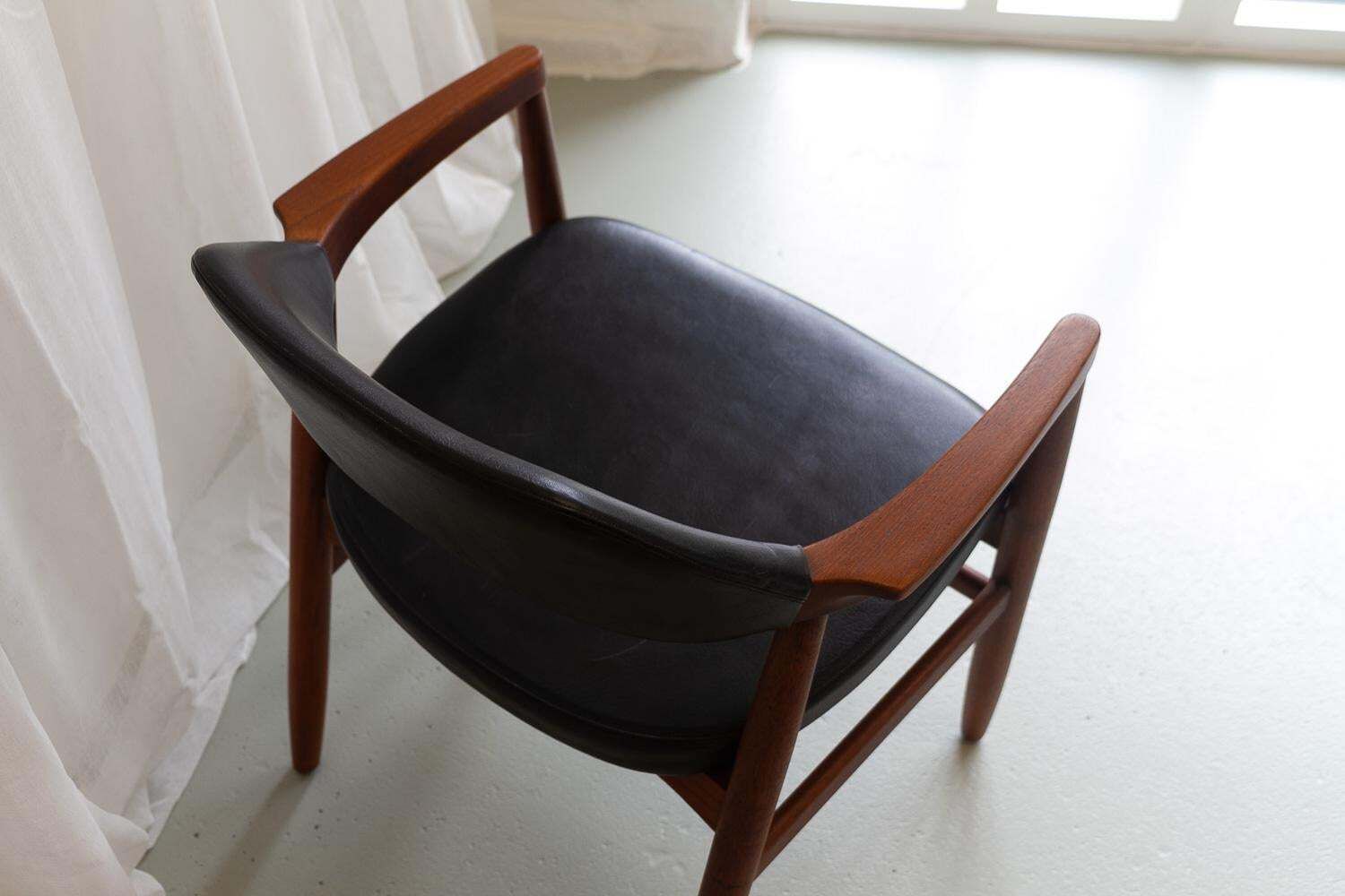 photo buy Danish Modern Teak Armchair By Tove & Edvard Kindt Larsen, 1950s.