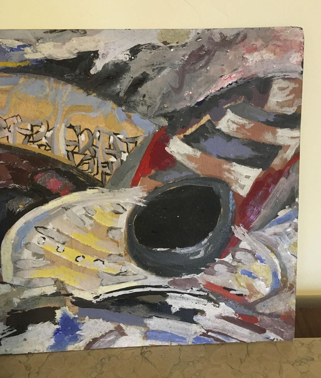 1954 Italy Abstract Painting Venice Biennial Special Artwork By Ermete Lancini photo buy