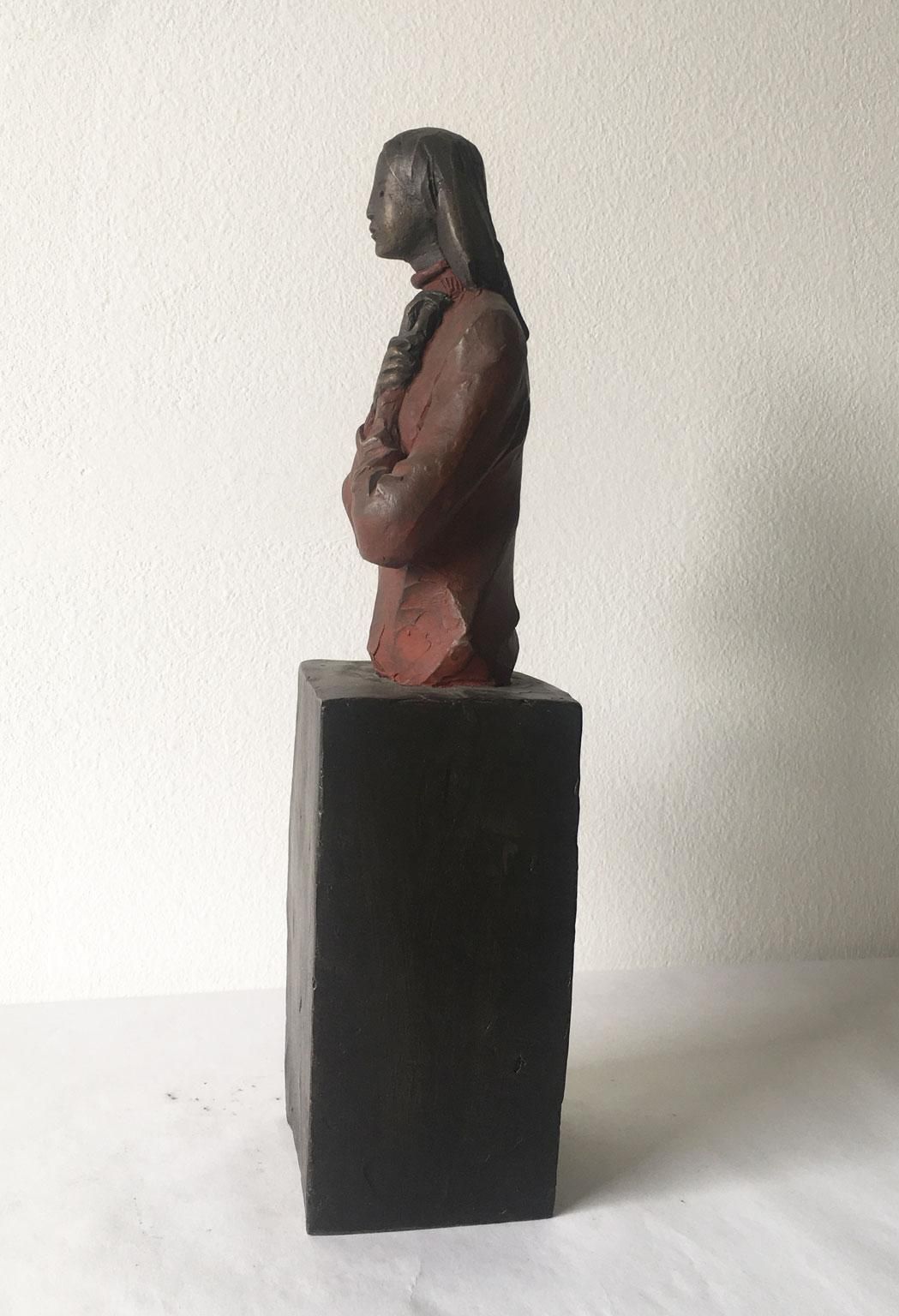 Italy Bronze Cast Figurine Sculpture By Aron Demetz Verso Te photo vinterior