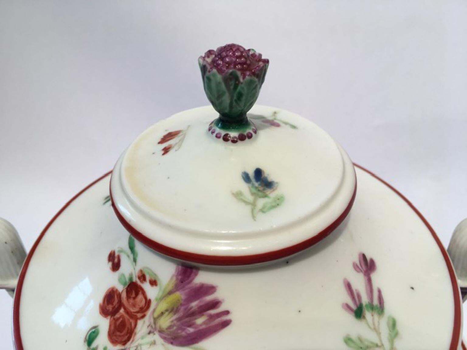 Italy 18th Century Richard Ginori Porcelain Sugar Bowl With Cover photo 1275.0