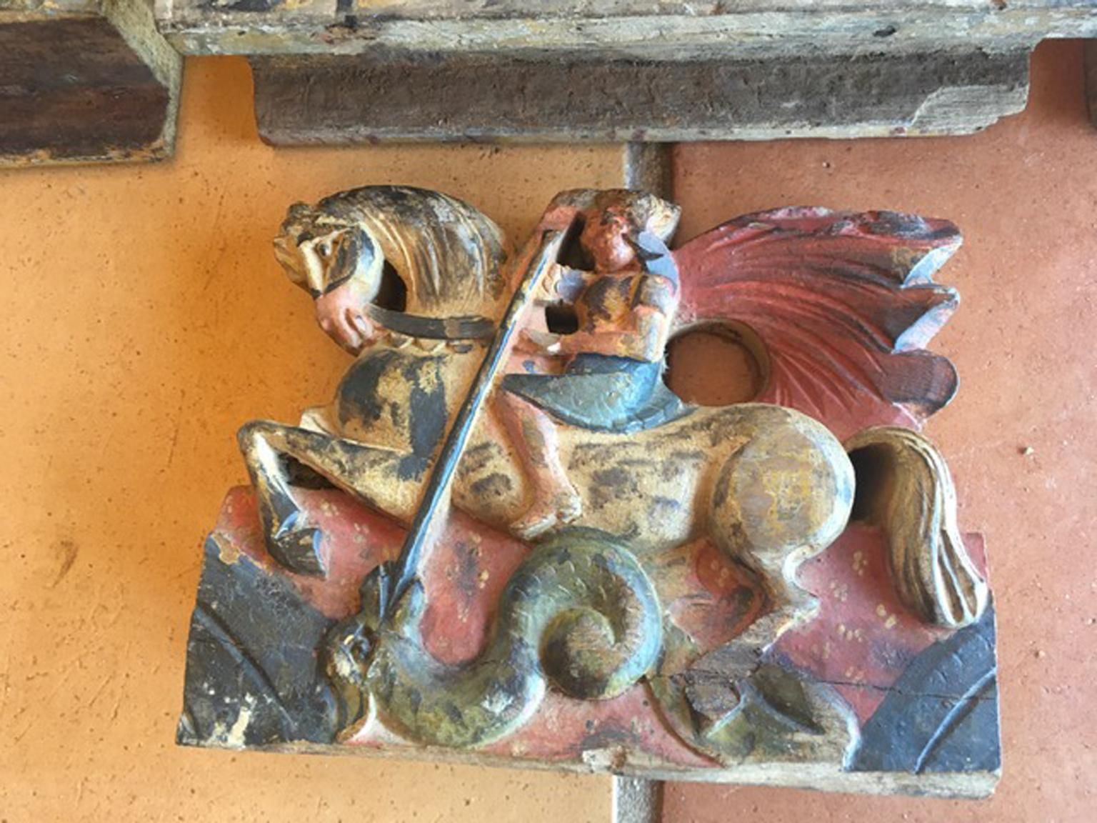 Italy Sicily Late 19th Century Set 7 Kitchen Wooden Tiles With Rural Scenes photo furniture
