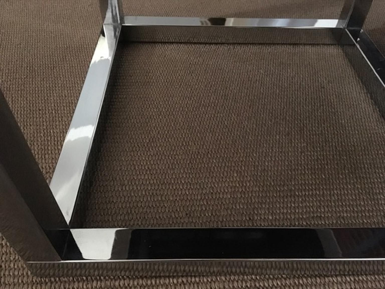 photo buy Late 20th Century London Pair Andrew Martin Metal Side Tables