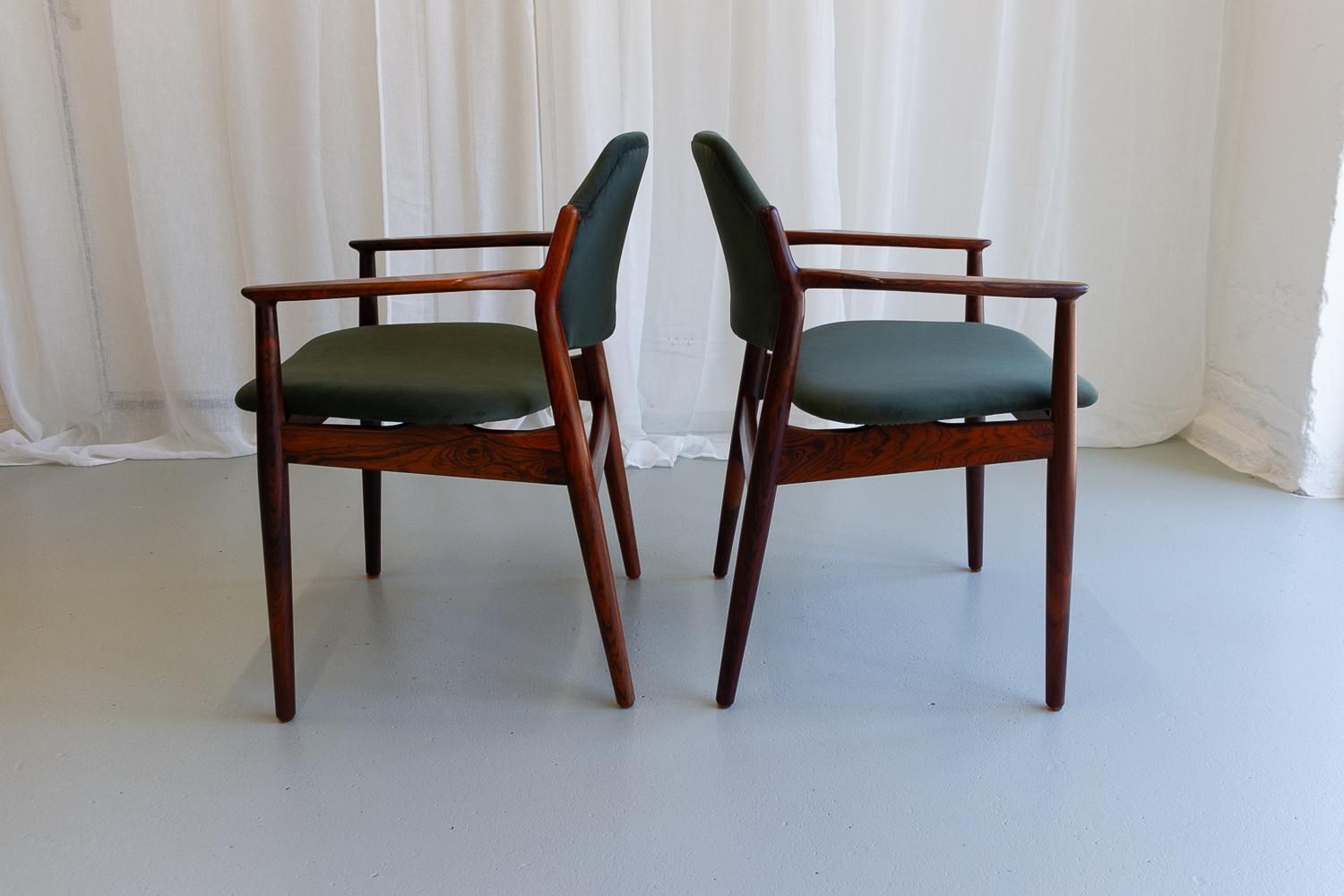 Danish Modern Rosewood Armchairs Model 62a By Arne Vodder, 1960s. Set Of 2. photo buy
