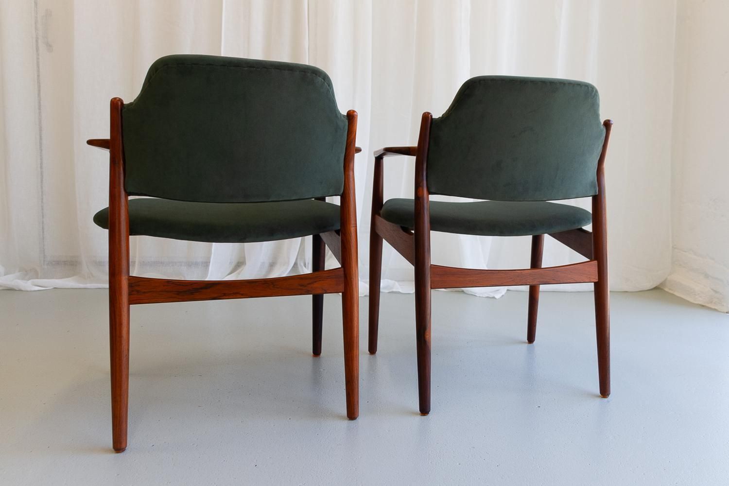photo vinterior Danish Modern Rosewood Armchairs Model 62a By Arne Vodder, 1960s. Set Of 2.