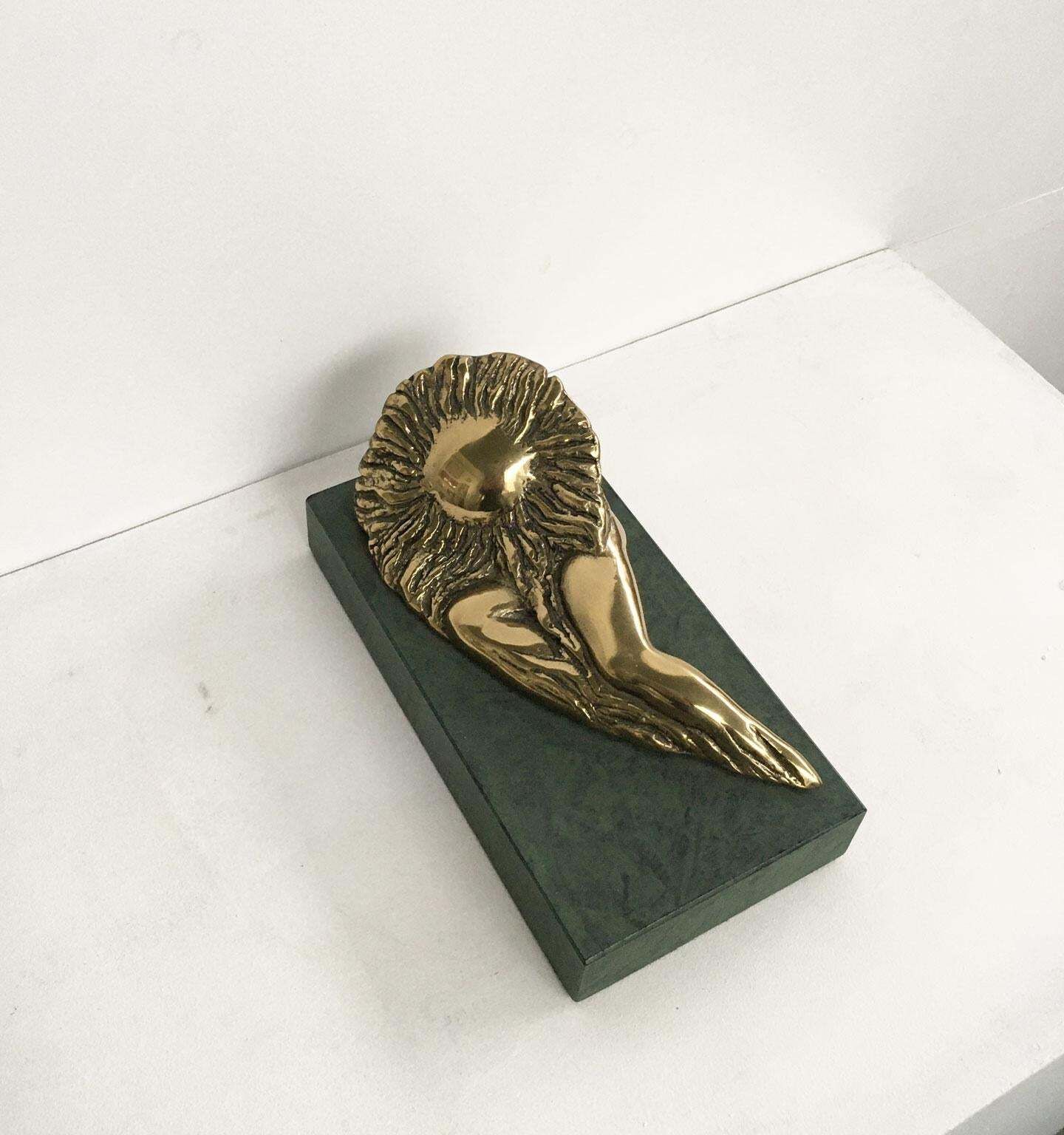 photo for sale 1986 Italy Bronze Abstract Sculpture Patrizia Guerresi Donnasole Sun Woman