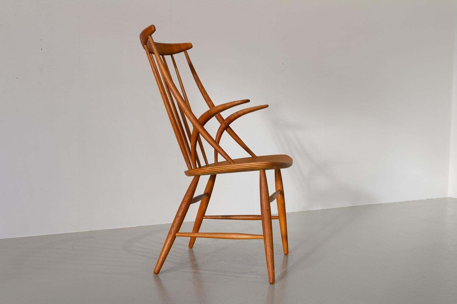 Danish Modern Armchair Iw2 In Oak By Illum Wikkelsø, 1960s. photo buy