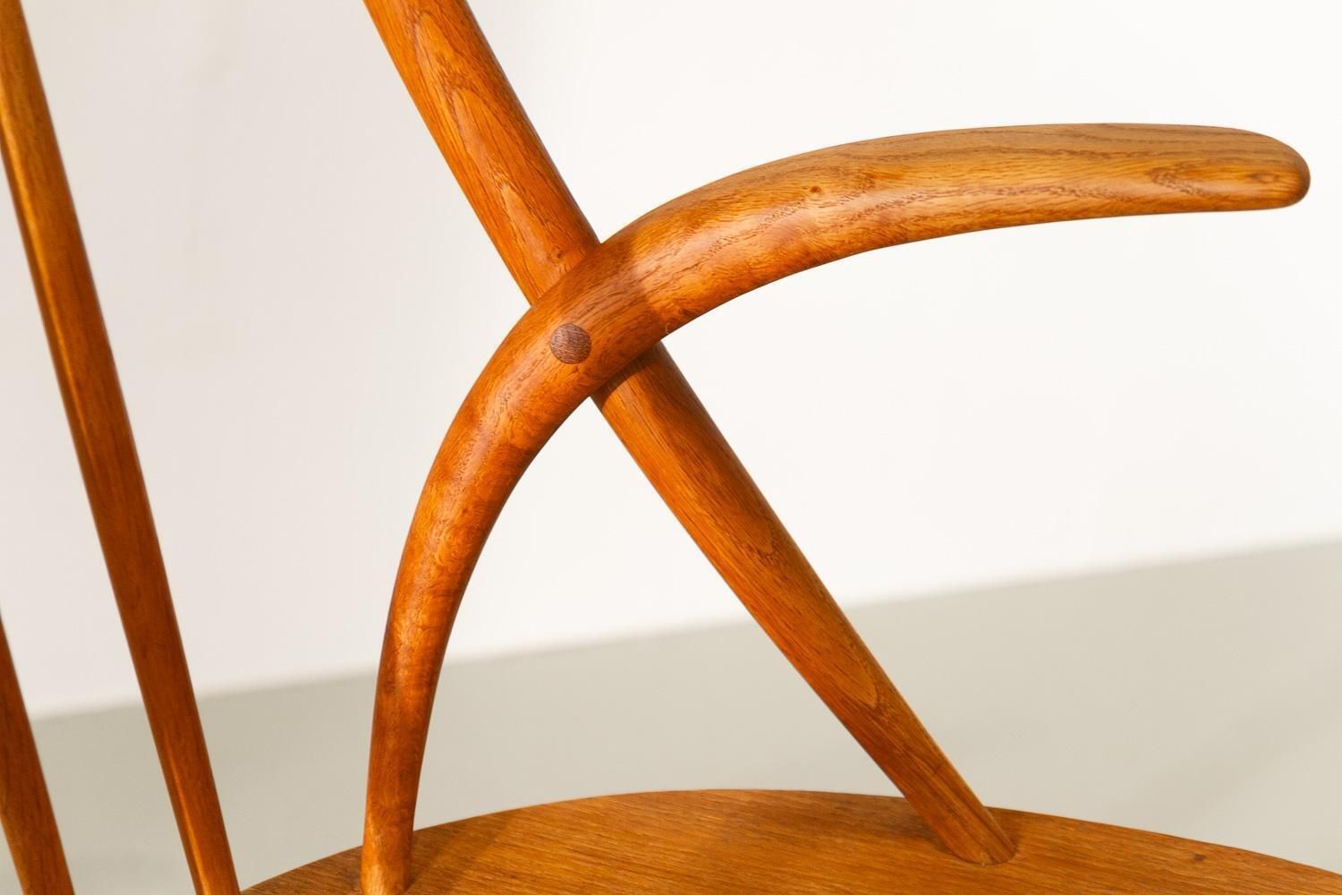 photo furniture Danish Modern Armchair Iw2 In Oak By Illum Wikkelsø, 1960s.