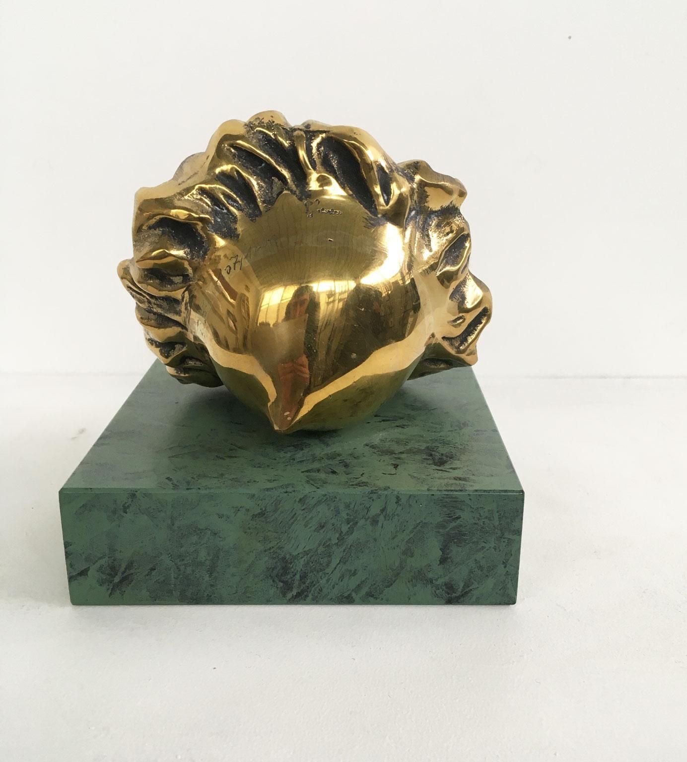 photo for sale 1986 Italy Bronze Abstract Sculpture Patrizia Guerresi Girasole Sunflower