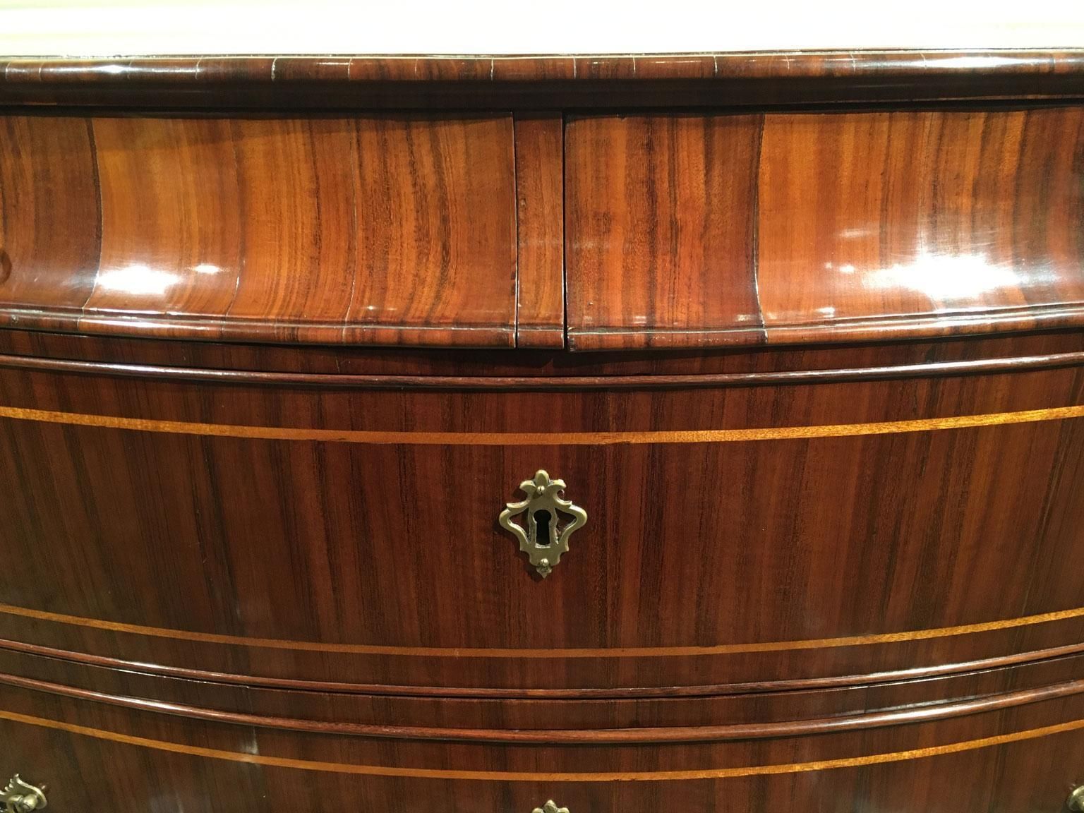 18th Century Venezia Italy Baroque Carved And Inlaid Walnut Chest Of Drawers photo buy