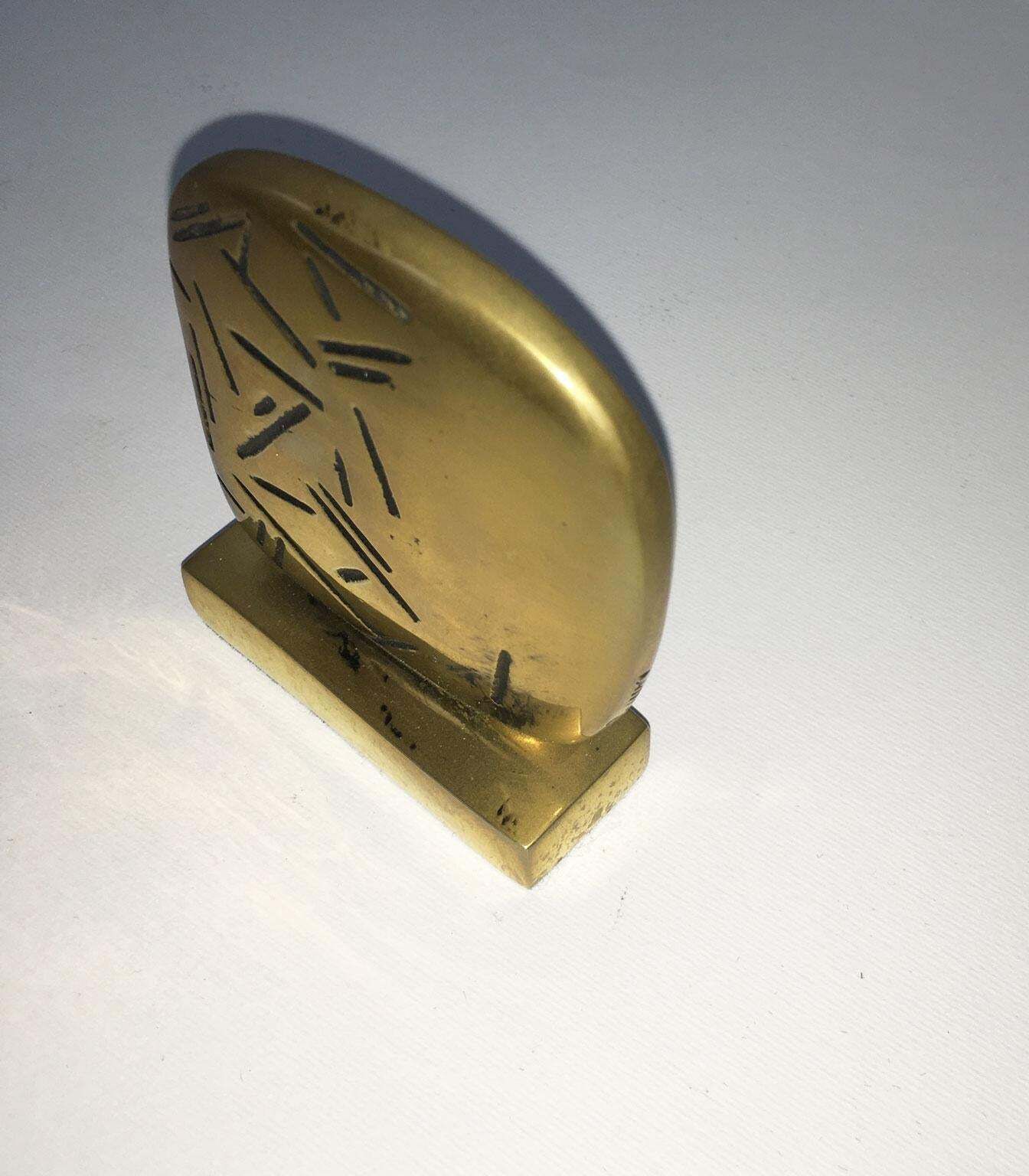 1980 Italy Post Modern Bronze Abstract Sculpture Beppe Bonetti With Base photo 399.0