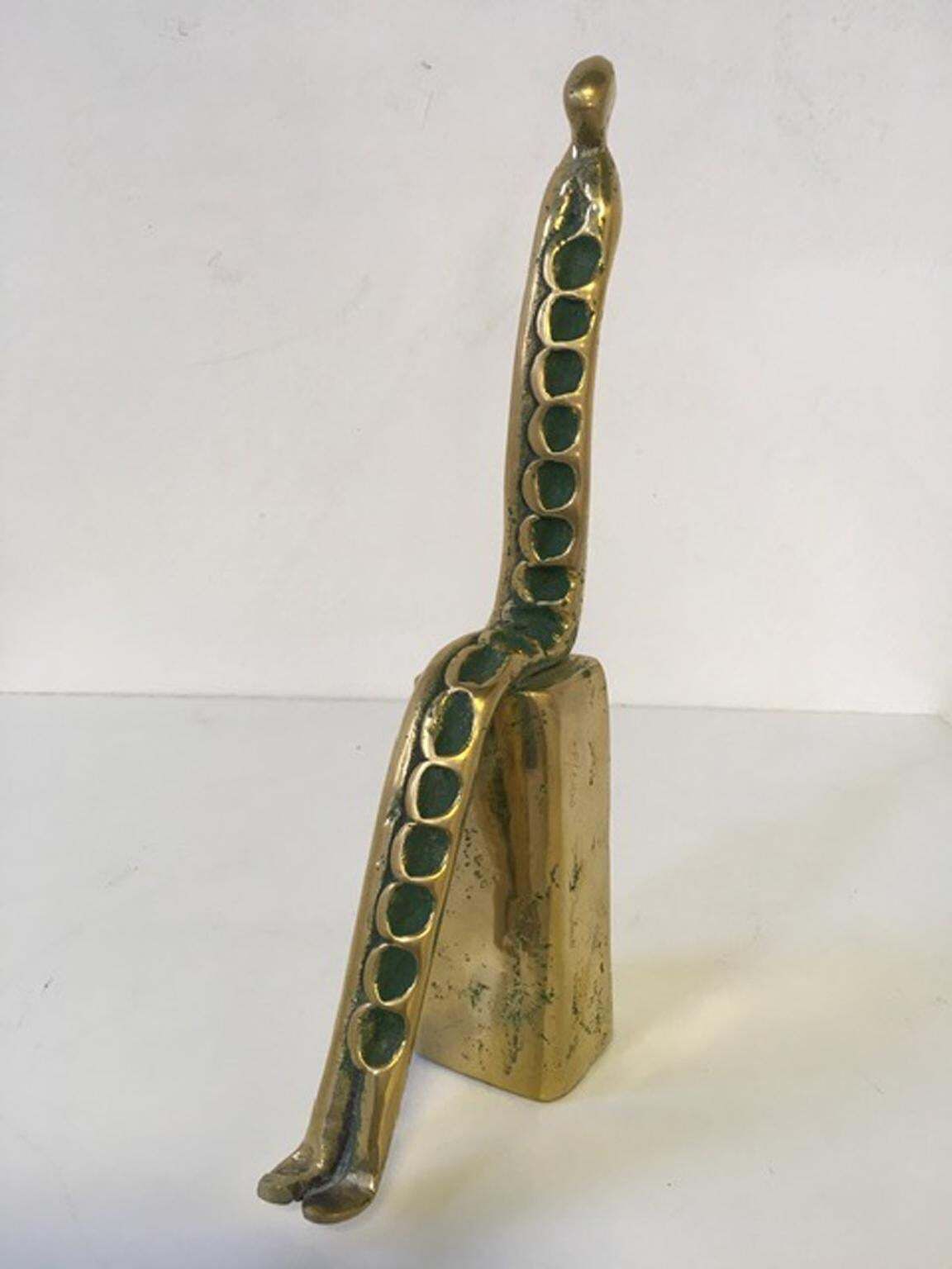 Art 1985 Italy Post Modern Abstract Bronze Sculpture By Annie Lambert photo