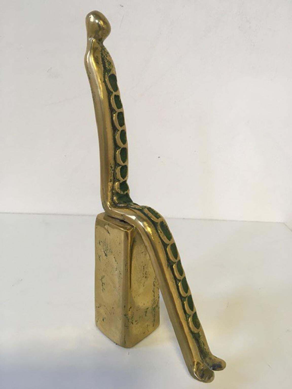 photo buy 1985 Italy Post Modern Abstract Bronze Sculpture By Annie Lambert