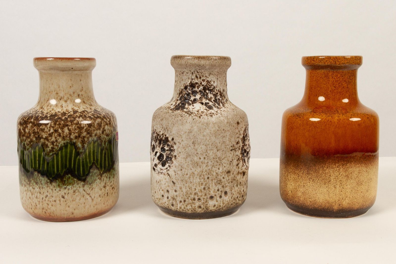 Vintage West Germany Vases Set Of 3, 1970s photo Home Decor