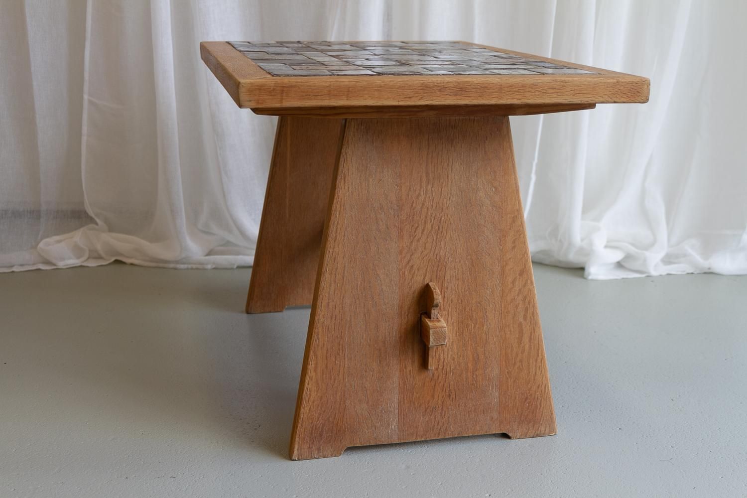 photo for sale Vintage Danish Oak Coffee Table Attributed To Tue Poulsen, 1960s.