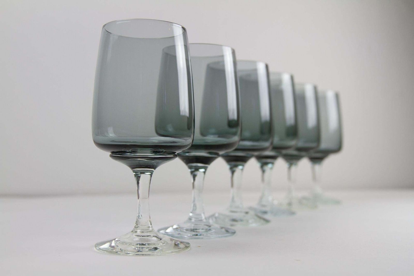 408.0 Vintage Danish Holmegaard Atlantic Beer Glasses, 1960s. Set Of 6. photo