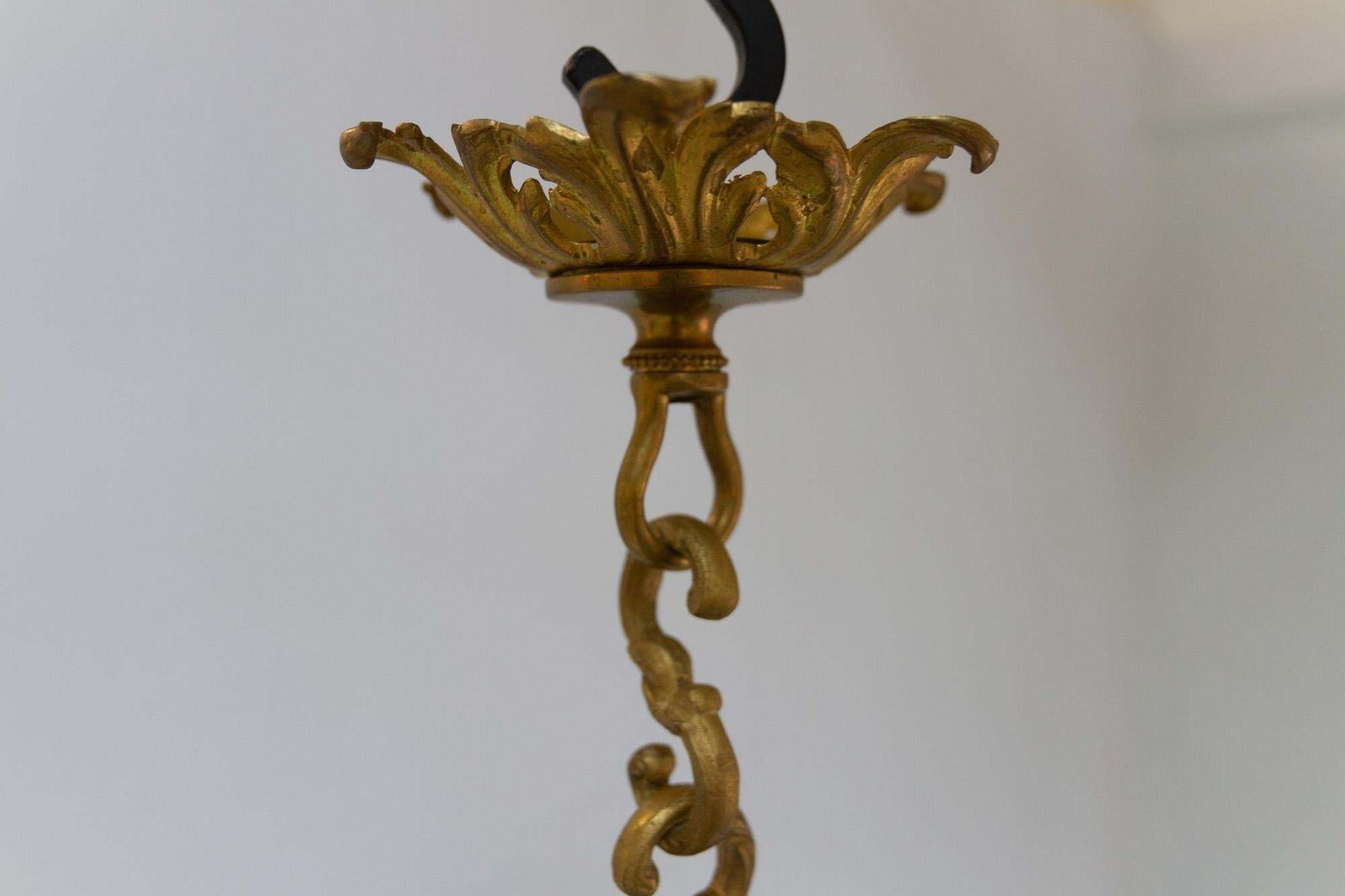 Lighting Antique French Napoleon III Gilded Bronze Chandelier, 1850s photo