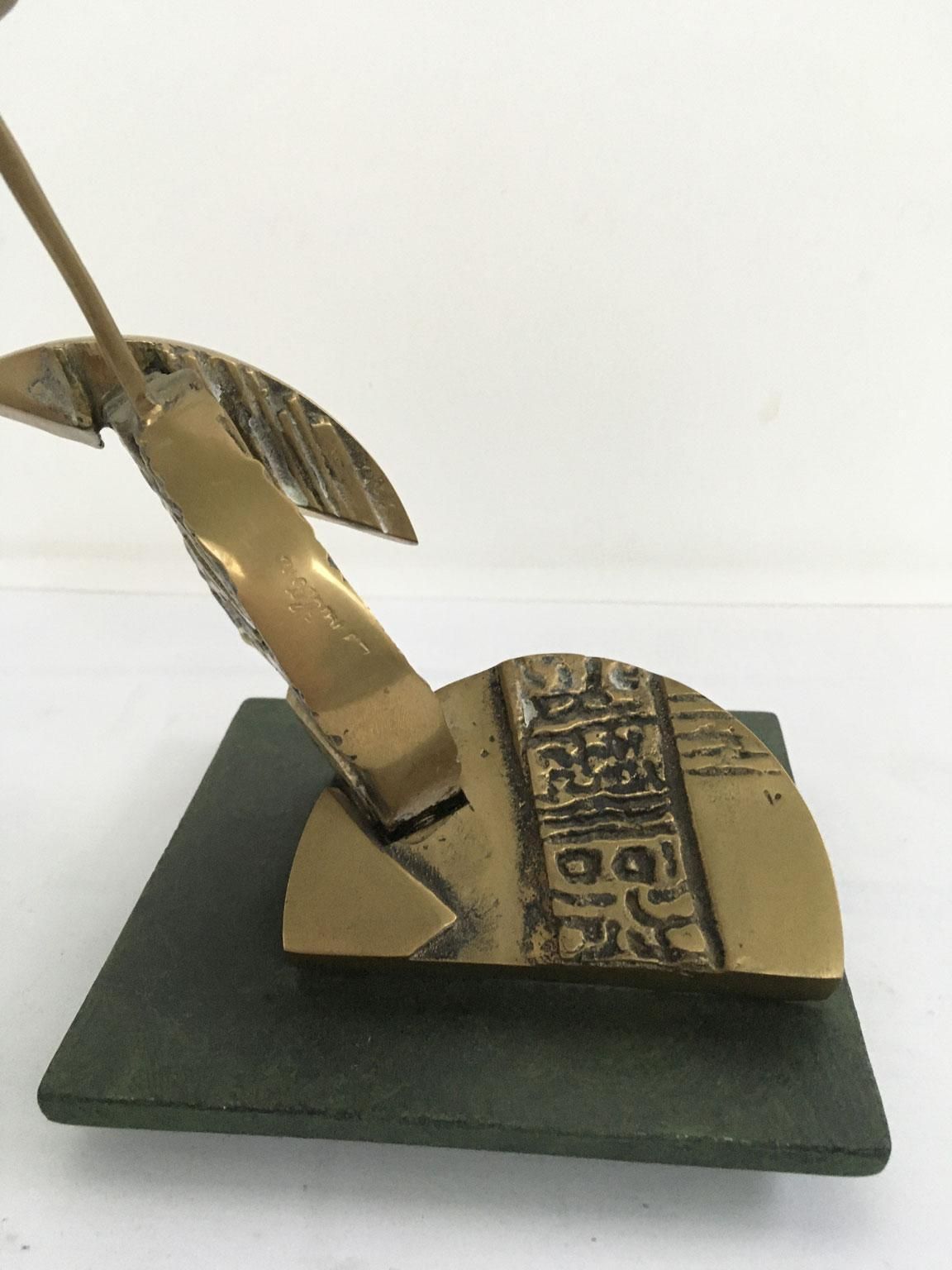 1980 Italy Abstract Bronze Sculpture Luciana Matalon Archeologia Del Pensiero photo vintage