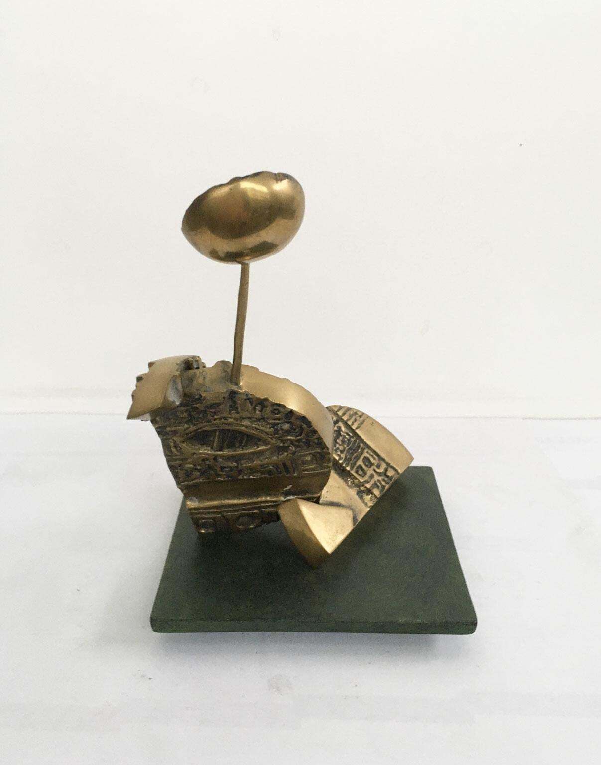 photo furniture 1980 Italy Abstract Bronze Sculpture Luciana Matalon Archeologia Del Pensiero