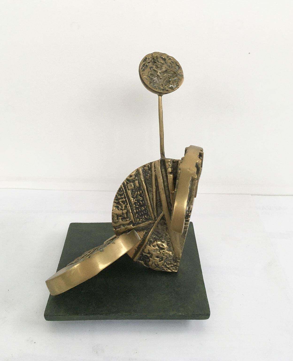 photo vinterior 1980 Italy Abstract Bronze Sculpture Luciana Matalon Archeologia Del Pensiero