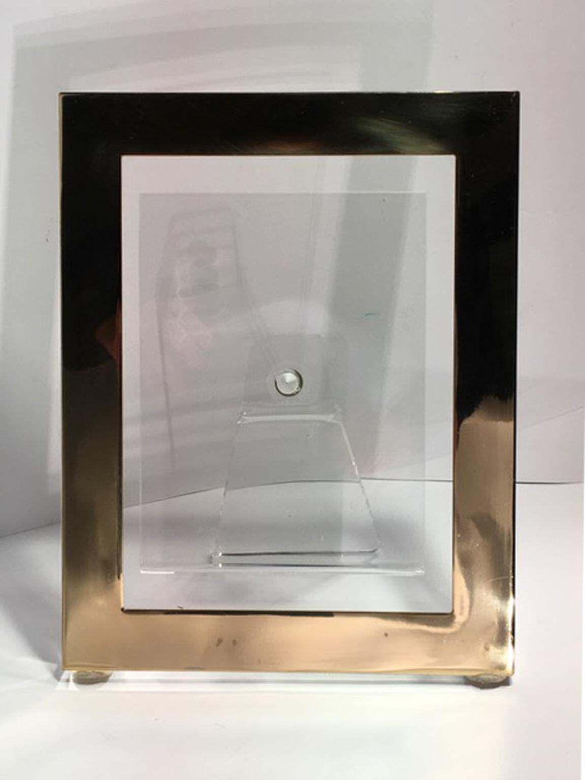Italy Brass And Plexiglass Frame Midcentury Design Style, Contemporary Product photo furniture