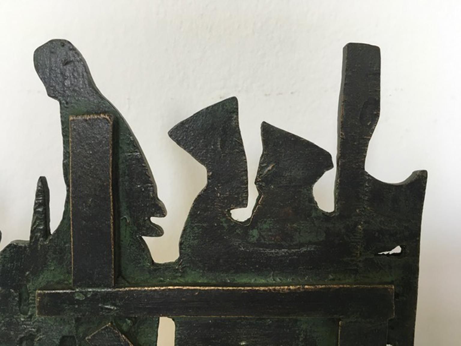1980 Italy Bronze And Brass Abstract Sculpture By Nevio De Luca photo 5609.0