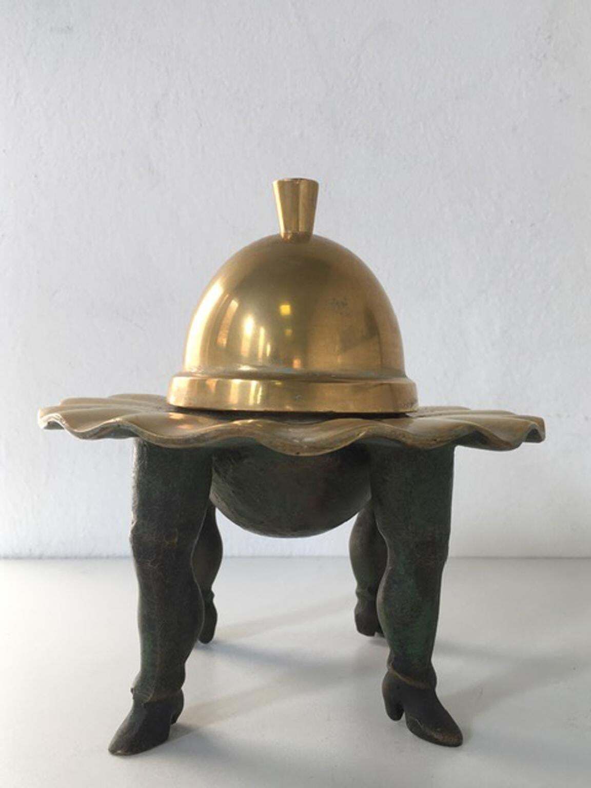 Italy 1980 Ugo La Pietra Abstract Bronze Sculpture Four Dance Steps photo buy