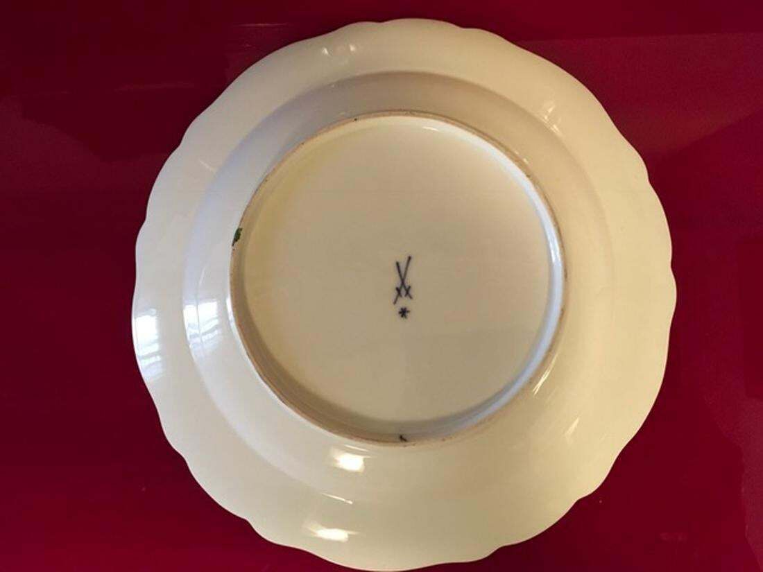 Home Decor 18th Century Meissen Set 12 Baroque Porcelain Dining Dishes With Floral Decor photo