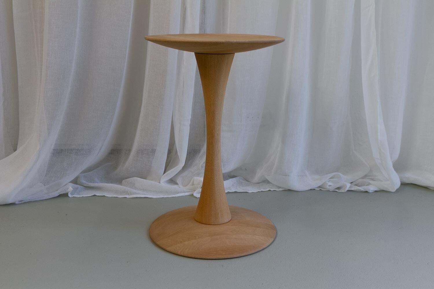 Danish Modern Oak Side Table "Trisse" By Nanna Ditzel, 2010s. photo 807.0