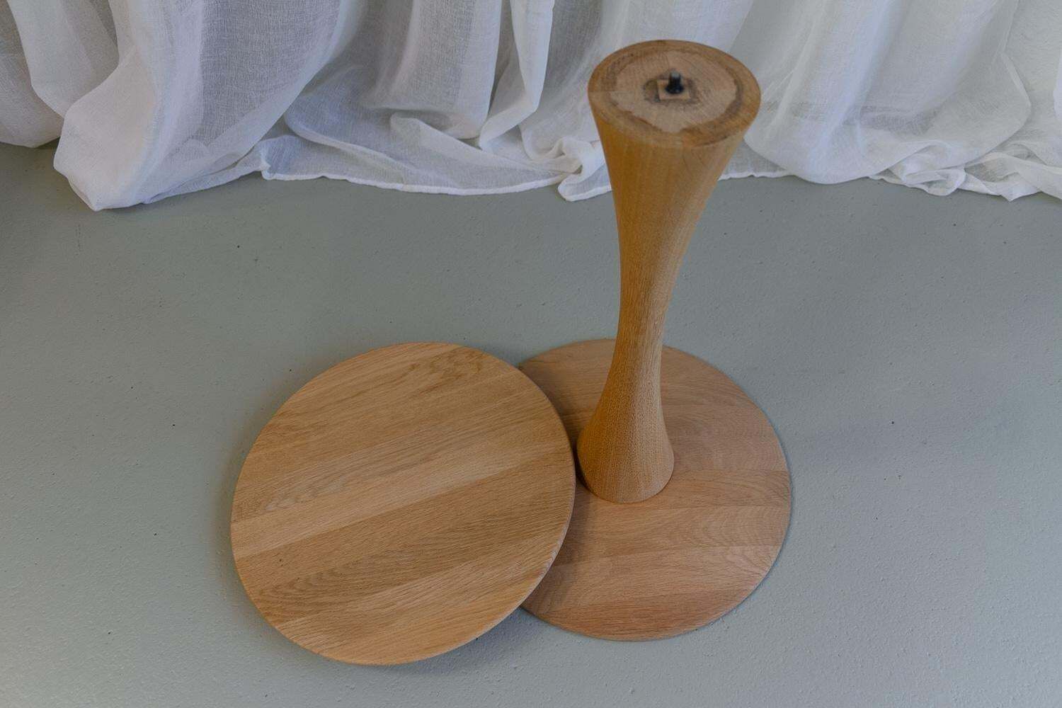 photo for sale Danish Modern Oak Side Table "Trisse" By Nanna Ditzel, 2010s.