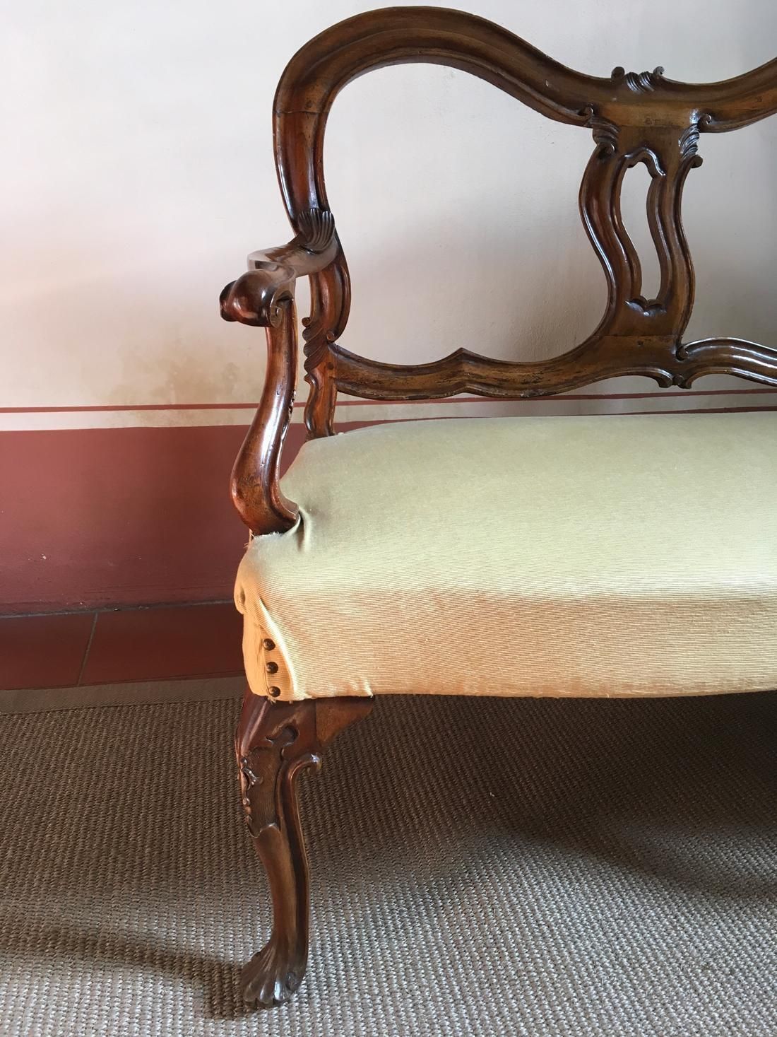 Italy Venezia Mid 18th Century Baroque Wooden Sofa photo buy