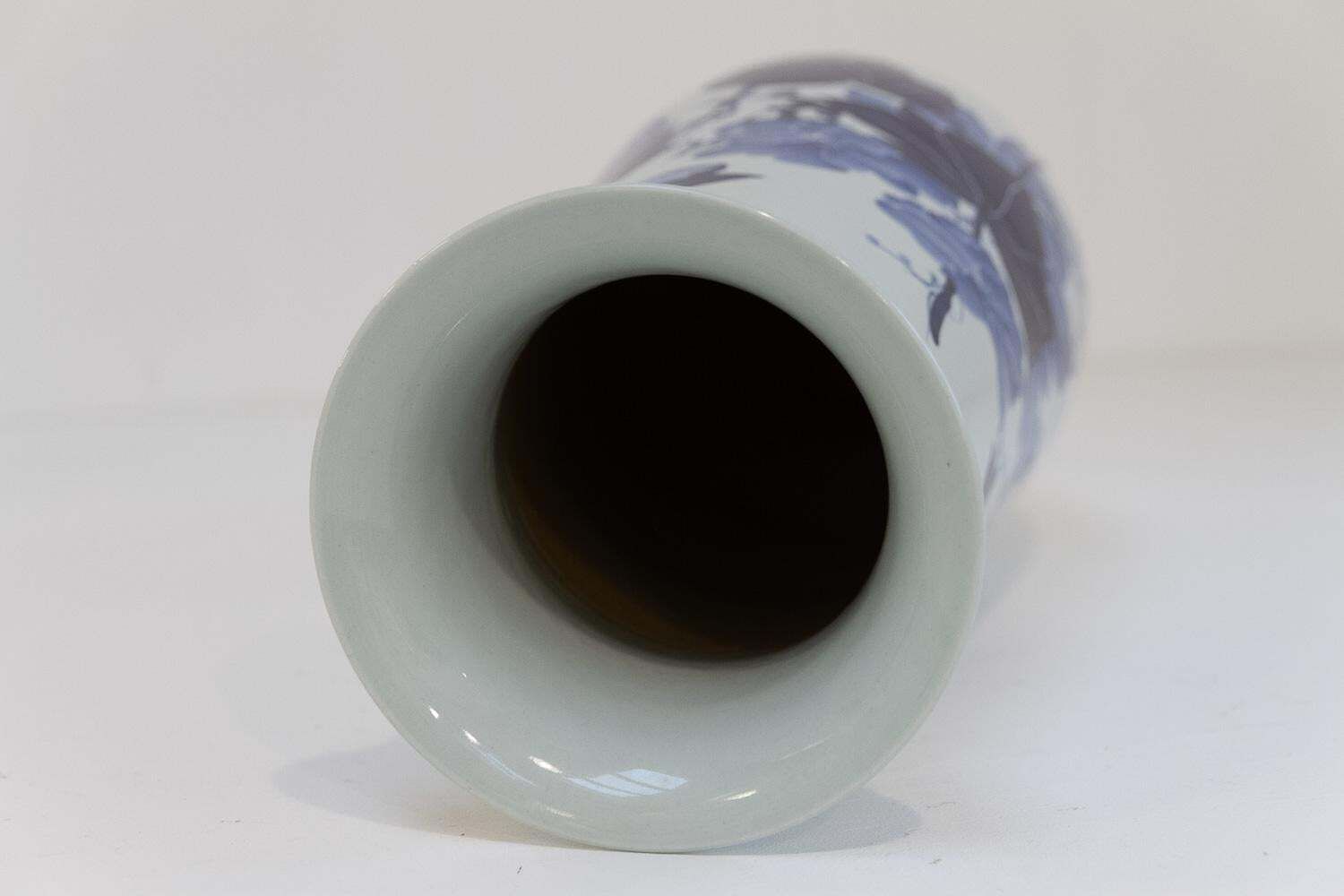 photo for sale Chinese Blue And White Porcelain Vase, 1970s.