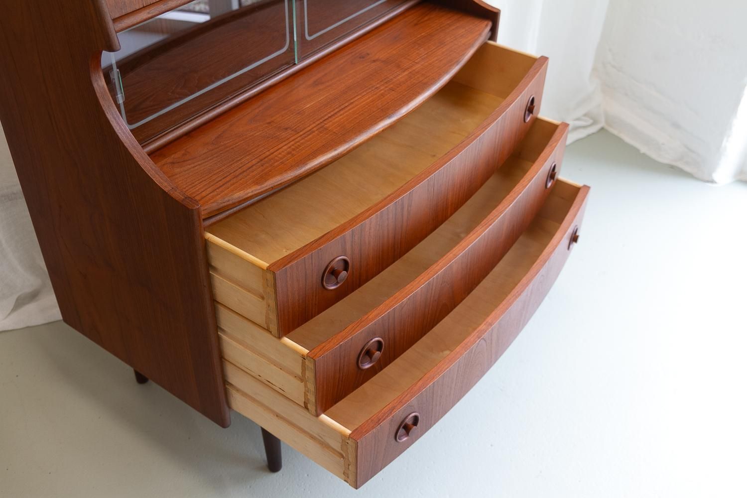 Scandinavian Modern Teak Secretary By Gunnar Falsig 1960s photo vintage